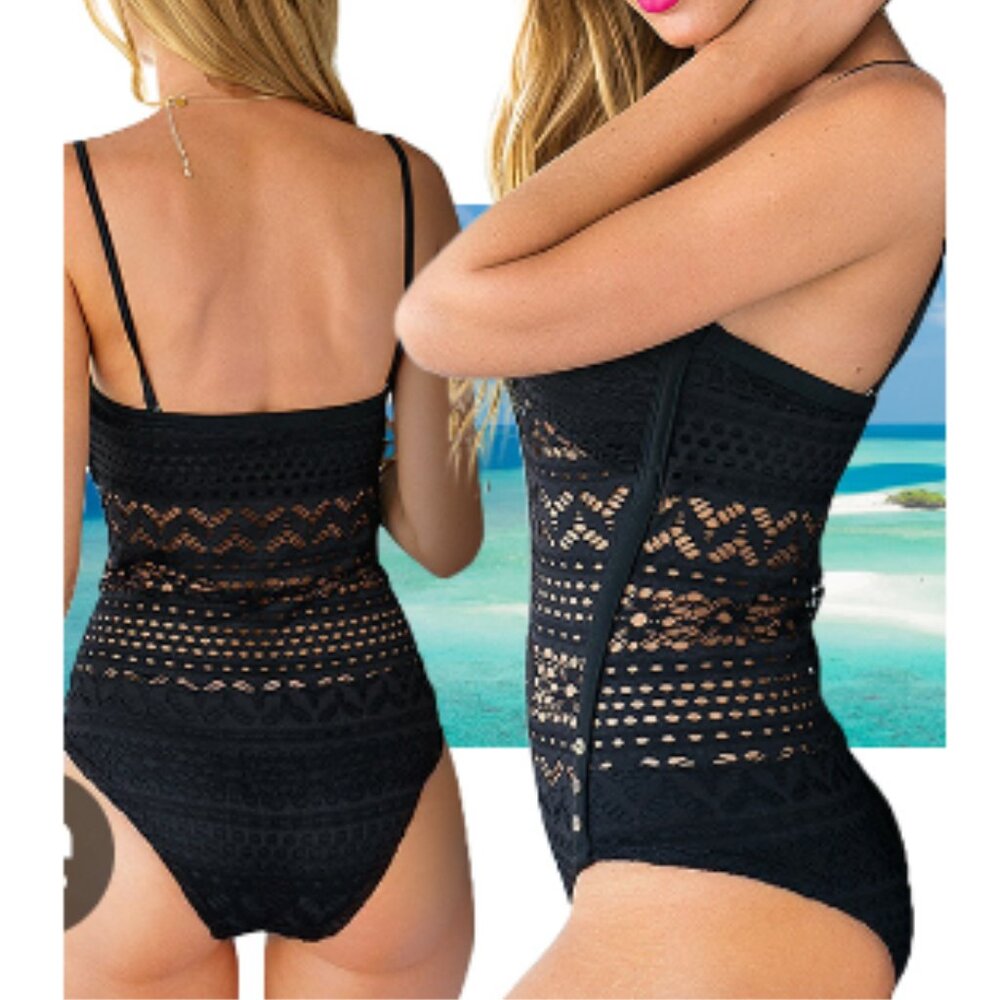 Lookbook Store Black One piece Swimwear